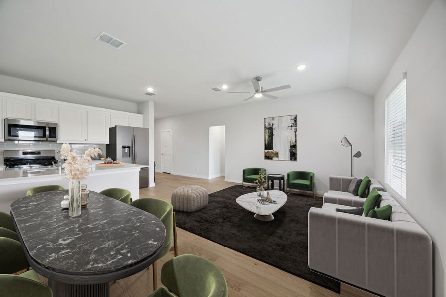 Living Room in the Hadley home plan by Trophy Signature Homes – REPRESENTATIVE PHOTO