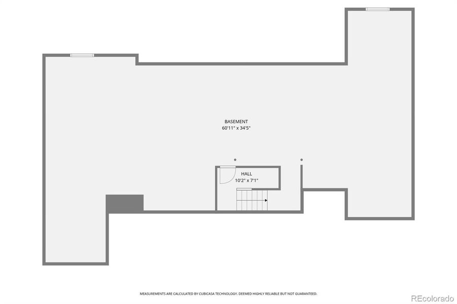 2D floor plan layout of this home in Hillside at Castle Rock, Castle Rock, CO (Image 6).