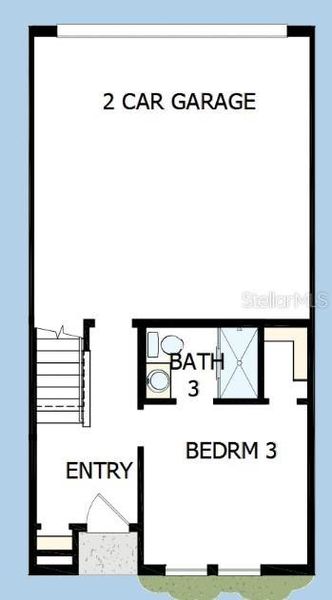 2D floor plan layout of this home in Apex at Seminole Heights, Tampa, FL (Image 7).