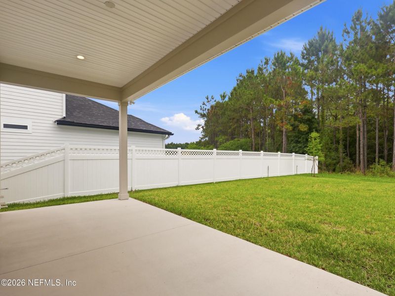 Exterior details and patio area of a home in Silver Landing At Silverleaf, St. Augustine (Image 37).