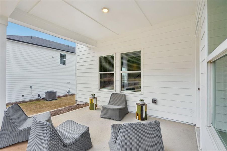 Exterior details and patio area of a home in Avalon - Reserve Series, Conyers (Image 3).