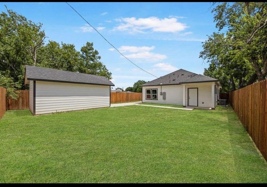 Exterior details and patio area of a home in , Fort Worth (Image 13). Exterior details and patio area of a home in , Fort Worth (Image 13).