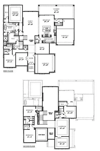 2D floor plan layout of this home in Rough Hollow - Las Brisas, Austin, TX (Image 4). 2D floor plan layout of this home in Rough Hollow - Las Brisas, Austin, TX (Image 4).