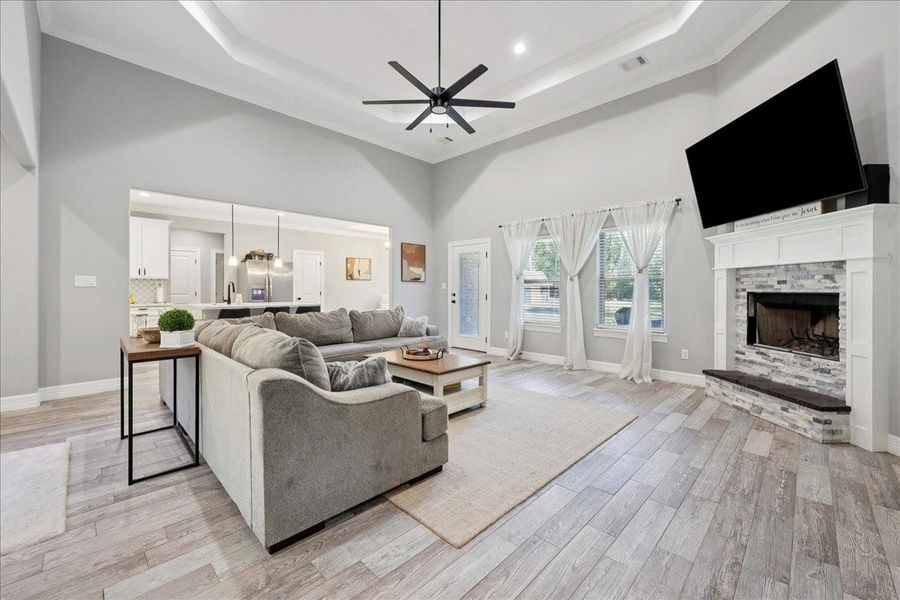 Furnished interior view inside a new home in , Orange (Image 6). Furnished interior view inside a new home in , Orange (Image 6).