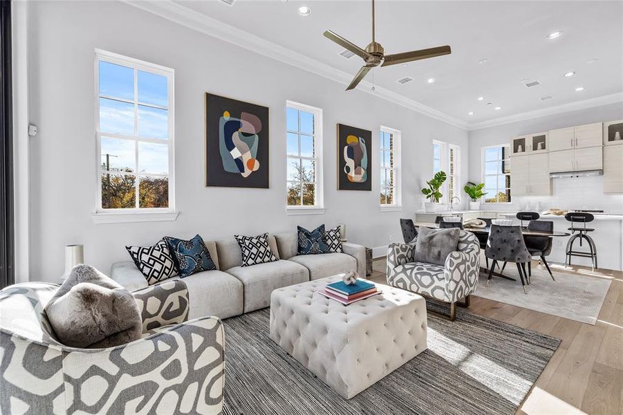 Image of model home with similar floorplan.