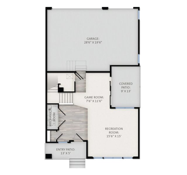 2D floor plan layout for the Dynamic by Boulder Creek Brands LLC in Baseline, Broomfield, CO (Image 5).