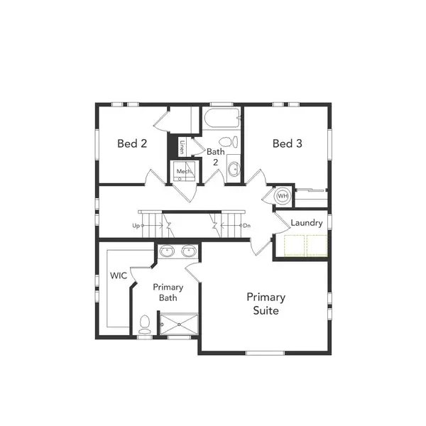 2D floor plan layout of this home in Green Valley Ranch, Aurora, CO (Image 3).