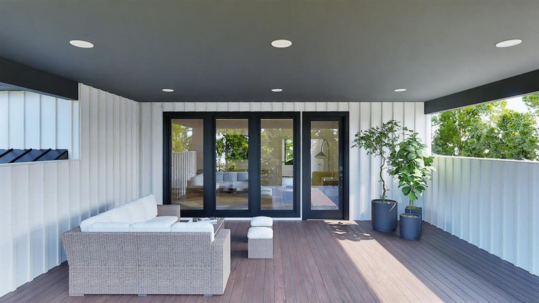 Exterior details and patio area of a home in , Graford (Image 17).