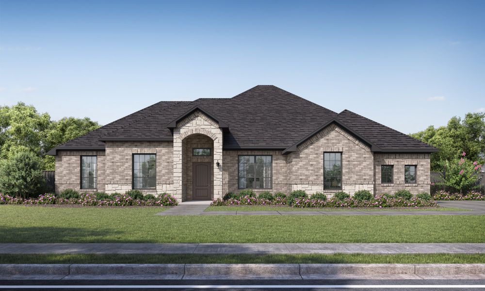 Representative exterior photo of a completed home built from the Canton by Altura Homes in Mallard Point, Greenville, TX (Image 5). Representative exterior photo of a completed home built from the Canton by Altura Homes in Mallard Point, Greenville, TX (Image 5).