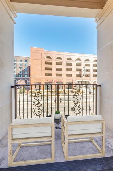 Staged balcony, great place to enjoy morning coffee