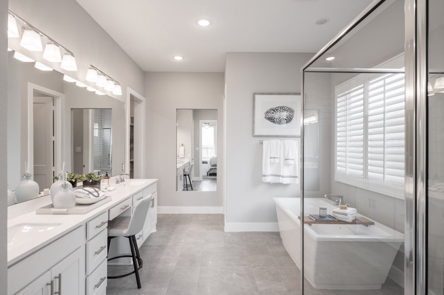 Representative furnished interior of a home built from the Barnhart by Tri Pointe Homes in Dunham Pointe, Cypress (Image 31).