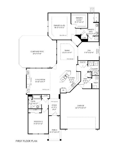 2D floor plan layout of this home in Courtyards by Carrell, Ocean Isle Beach, NC (Image 21). 2D floor plan layout of this home in Courtyards by Carrell, Ocean Isle Beach, NC (Image 21).