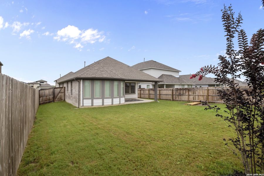 Exterior details and patio area of a home in The Parklands, Schertz (Image 4). Exterior details and patio area of a home in The Parklands, Schertz (Image 4).