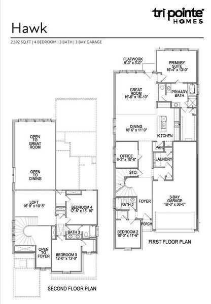 2D floor plan layout of this home in Jubilee 50′, Hockley, TX (Image 4).