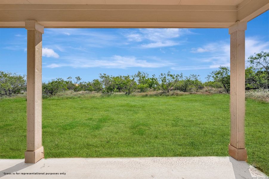 Exterior details and patio area of a home in Chaparral Ranch, Floresville (Image 3).