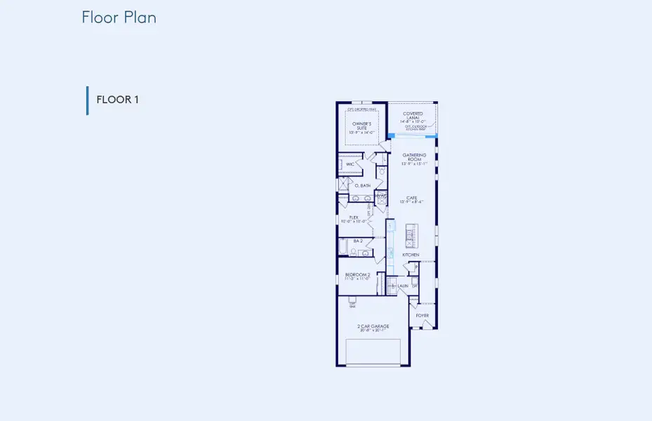 2D floor plan layout of this home in Del Webb Sunchase, Parrish, FL (Image 3). 2D floor plan layout of this home in Del Webb Sunchase, Parrish, FL (Image 3).
