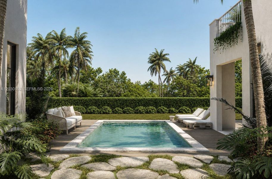 Exterior details and patio area of a home in , Miami Shores (Image 14). Exterior details and patio area of a home in , Miami Shores (Image 14).