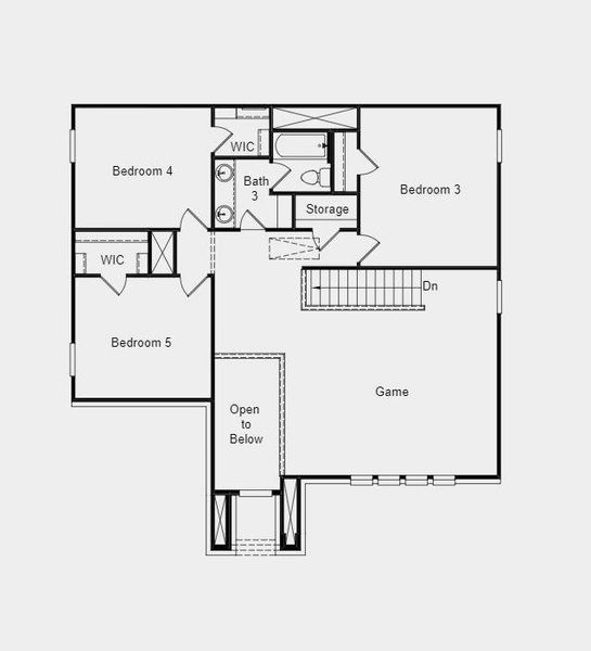 Structural options added include: Horizontal stair railing and soaking tub in primary bath.