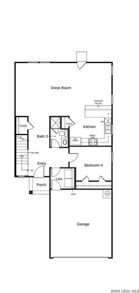 2D floor plan layout of this home in Medina Crossing, Von Ormy, TX (Image 3).