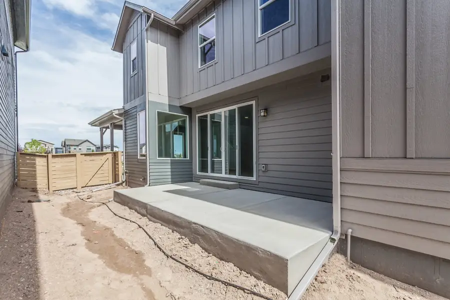 Exterior details and patio area of a home in Trailside, Timnath (Image 3).