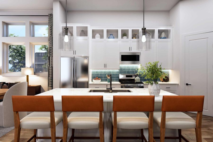 Representative furnished interior of a home built from the The Wildflower by David Weekley Homes in Headwaters 60' - Executive Series, Dripping Springs (Image 6).