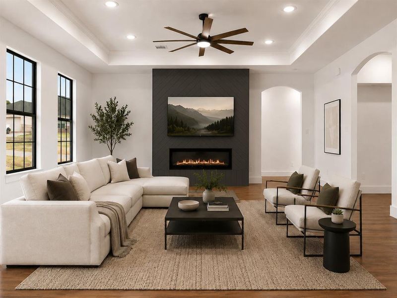 Furnished interior view inside a new home in , Granbury (Image 8). Furnished interior view inside a new home in , Granbury (Image 8).