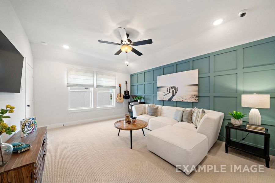 Representative furnished interior of a home built from the The Edward by Davidson Homes LLC in Lago Mar, Texas City (Image 17).