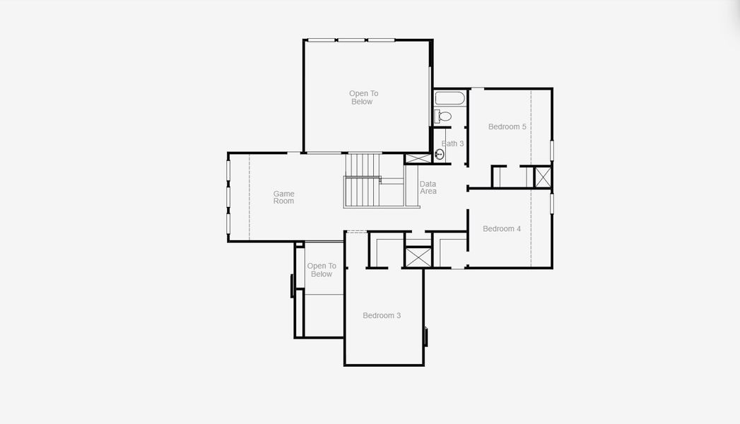 2D floor plan layout for the Eagle Mountain by Coventry Homes in Pecan Square 60', Northlake, TX (Image 4).