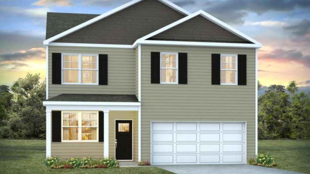 Representative exterior photo of a completed home built from the BELHAVEN by D.R. Horton in Pineview North, Summerville, SC (Image 2). Representative exterior photo of a completed home built from the BELHAVEN by D.R. Horton in Pineview North, Summerville, SC (Image 2).