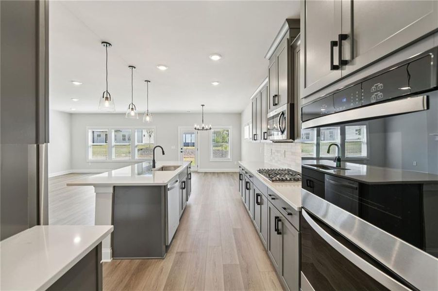 Furnished interior view inside a new home in Vines at Mill Creek - Estate Series, Braselton (Image 11).
