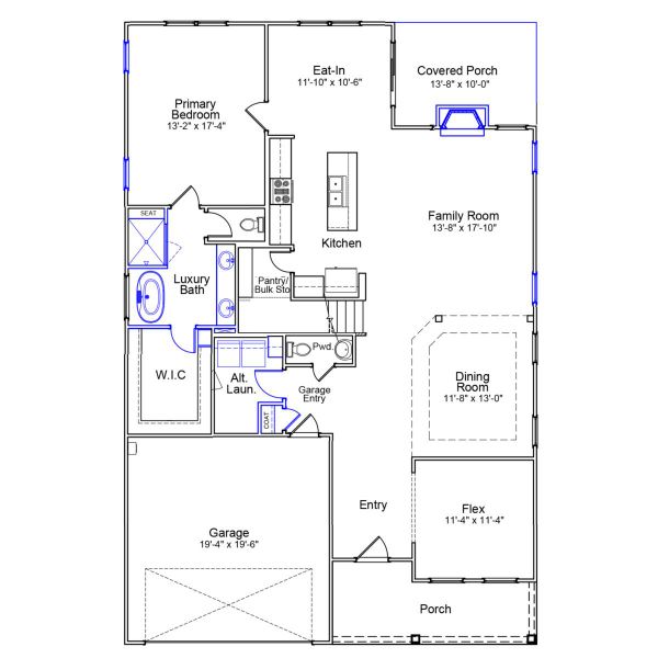 2D floor plan layout of this home in Hendrix Farms, Lexington, SC (Image 2). 2D floor plan layout of this home in Hendrix Farms, Lexington, SC (Image 2).