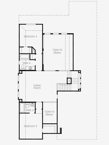 2D floor plan layout of this home in Painted Tree, McKinney, TX (Image 6).