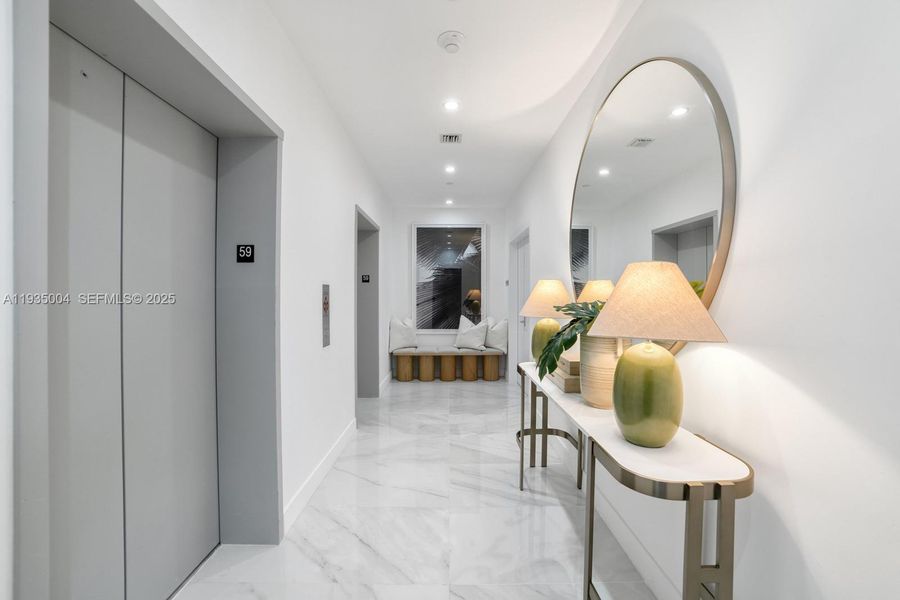 Furnished interior view inside a new home in , Miami (Image 13).