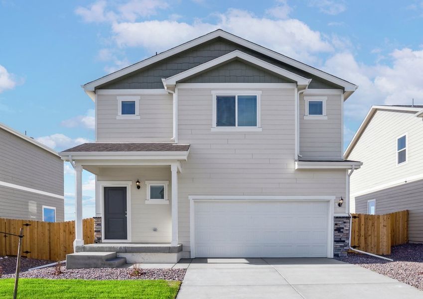 The Platte is a beautiful two story home with siding.