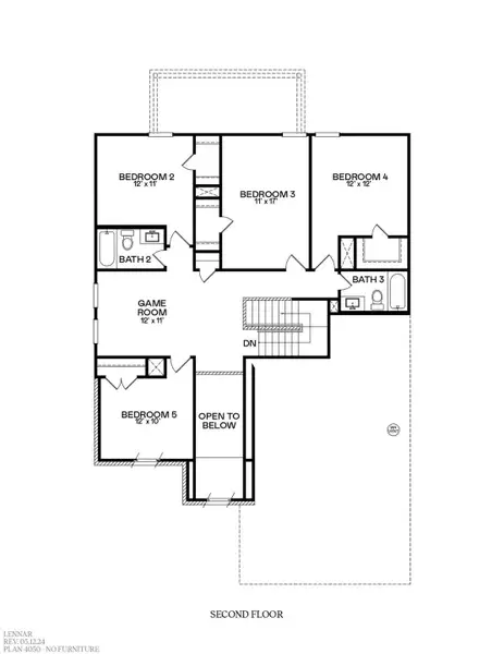 2D floor plan layout of this home in COLTON, Cypress, TX (Image 3).