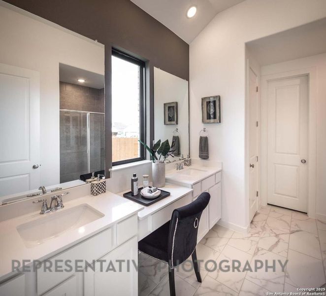 Furnished interior view inside a new home in Davis Ranch: 50ft. lots, San Antonio (Image 15).