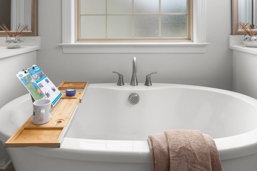 Representative furnished interior of a home built from the Hanover Lux by Keystone Homes NC in Weybridge, Burlington (Image 47).