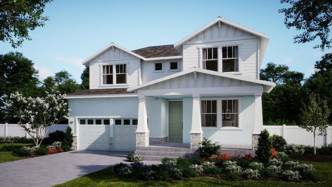 Craftsman Elevation | Maple at Cypress Bluff in Groveland, FL by Landsea Homes