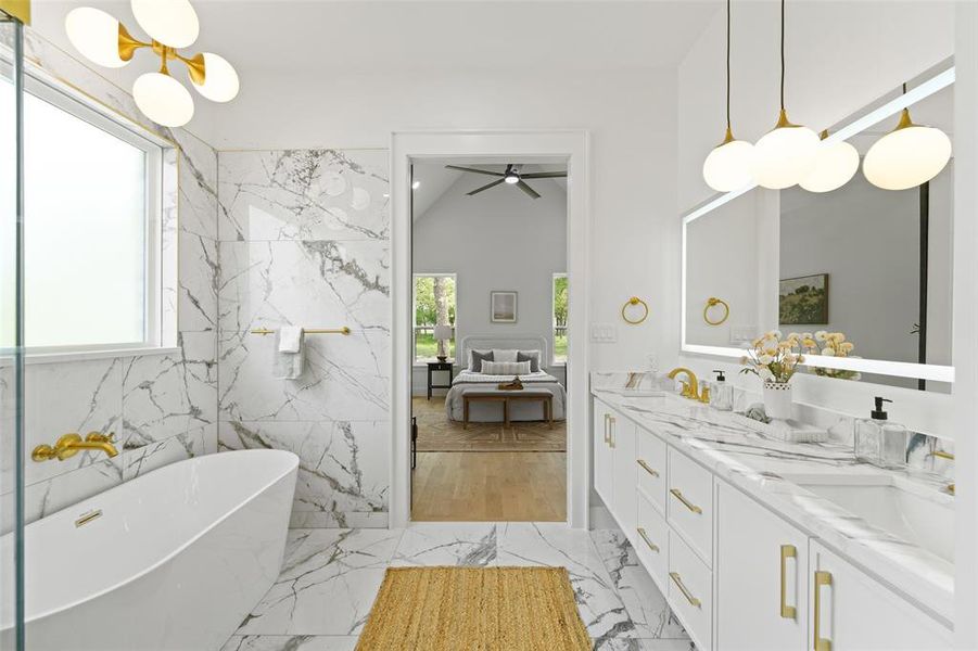 Furnished interior view inside a new home in , Weatherford (Image 31).