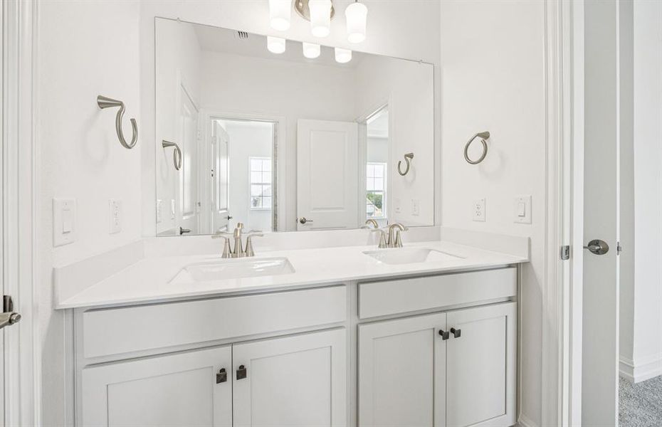 Upgraded secondary bath with elegant finishes *Real home pictured Upgraded secondary bath with elegant finishes *Real home pictured