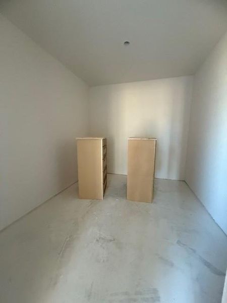 Master closet will include custom built ins and seasonal storage.