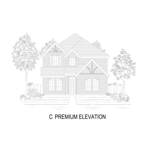 Representative rendering of the exterior for the Halbert R w/Media - 40' Homesites by First Texas Homes (Image 7).