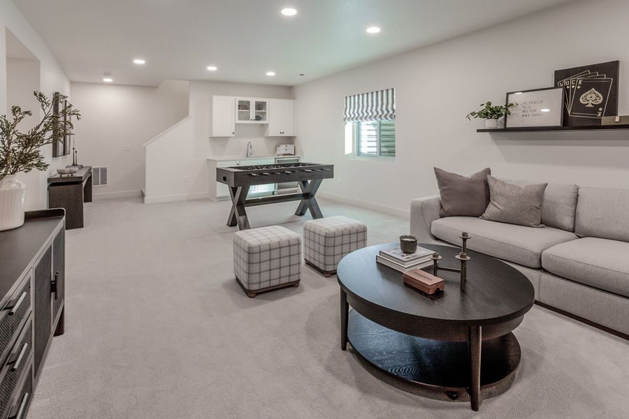 Representative furnished interior of a home built from the Christie by Hartford Homes in Prairie Song, Windsor (Image 9).