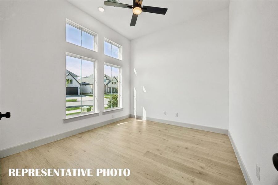 The professional needing to work from home will enjoy this light filled, private home office. REPRESENTATIVE PHOTO The professional needing to work from home will enjoy this light filled, private home office. REPRESENTATIVE PHOTO