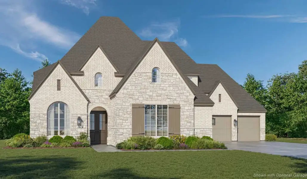Representative exterior photo of a completed home built from the 618.125 Plan by Highland Homes in The Grove Frisco: 95ft. lots, Frisco, TX (Image 1).