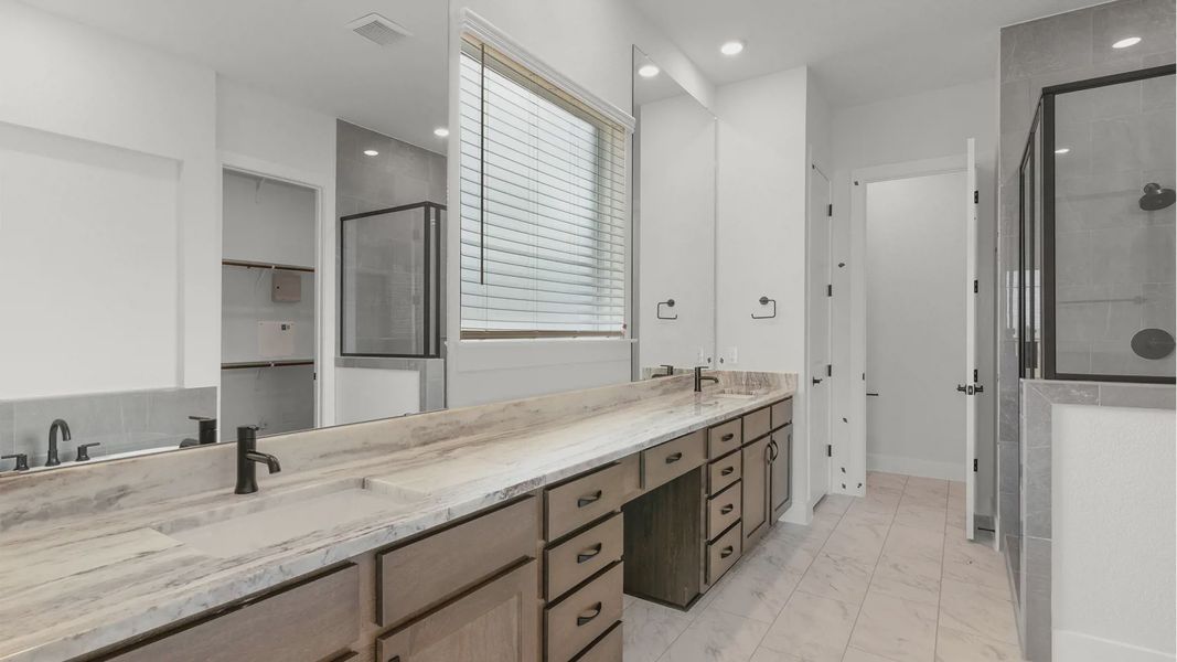 Representative furnished interior of a home built from the Drios by Chesmar Homes in Crescent Bluff, Georgetown (Image 9).