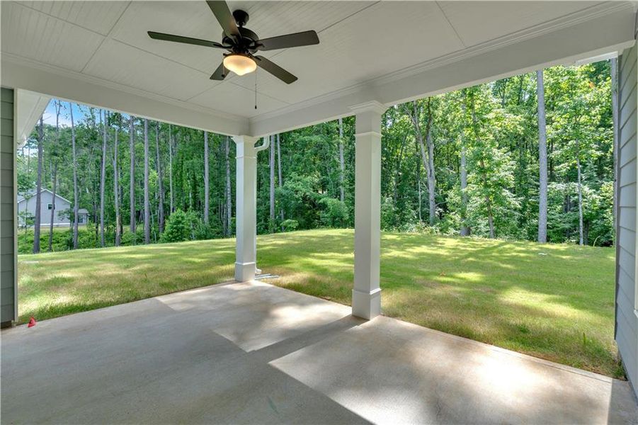 Exterior details and patio area of a home in Ford Landing, Acworth (Image 34).