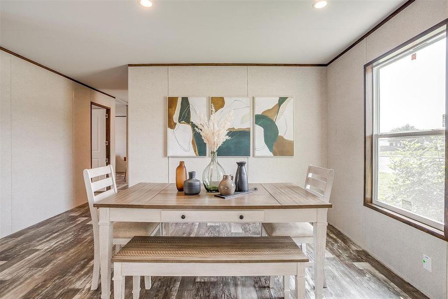 Furnished interior view inside a new home in , Sunset (Image 9).