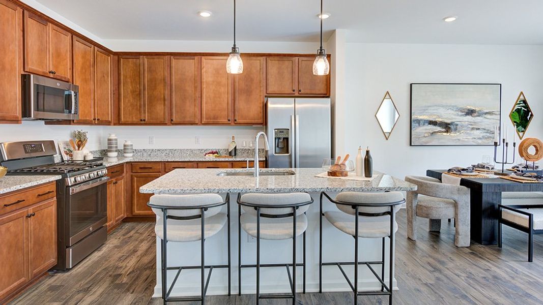Furnished interior view inside a new home in Magnolia Townes, Wendell (Image 4).