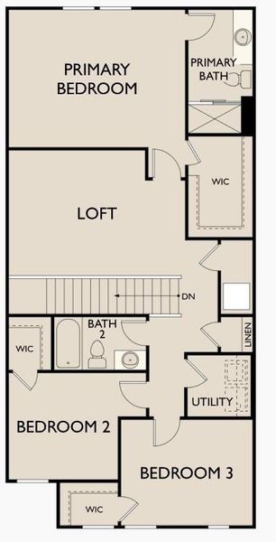 2D floor plan layout of this home in Kendall Grove, McDonough, GA (Image 2).